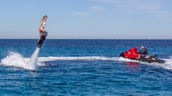 Watersports in ibiza - Flyboard, Jetskis, Seabob, eFoil & more..