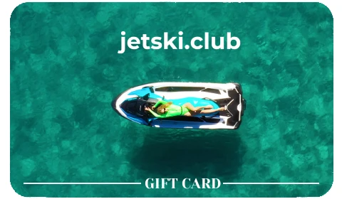 jetski.club gift card for jet ski tour experience in Ibiza turquoise Mediterranean waters
