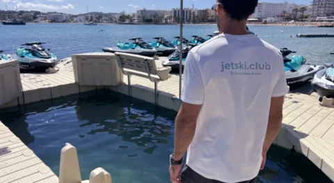 Saltwater pool at jetski.club Marina Santa Eulalia Ibiza