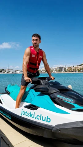 Cesar Hernandez Senior Jet Ski Instructor leading guided jet ski tours in Ibiza